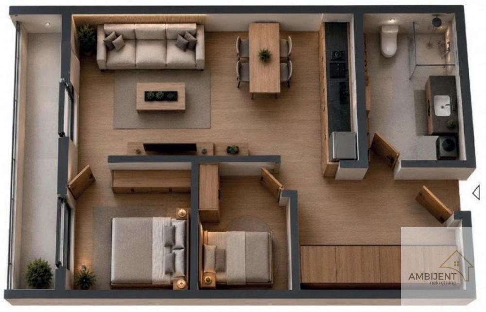 Stan na prodaju u Beogradu, Konjarnik, dvoiposoban, 51m2, cena 168003 evra
