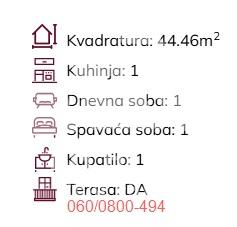 Stan na prodaju u Beogradu, Vojvode Stepe, dvosoban, 44m2, cena 128934 evra
