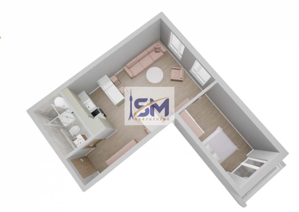 Stan na prodaju u Beogradu, Mirijevo, dvosoban, 45m2, cena 121148 evra