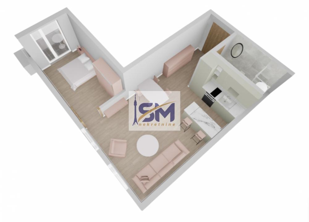 Stan na prodaju u Beogradu, Mirijevo, dvosoban, 45m2, cena 121148 evra