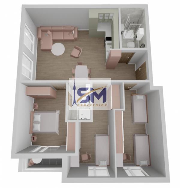 Stan na prodaju u Beogradu, Mirijevo, cetvorosoban, 70m2, cena 190726 evra