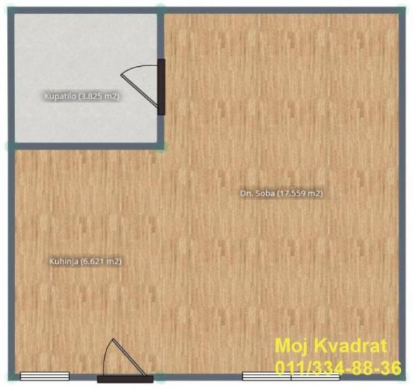 Stan na prodaju u Beogradu, Donji Dorćol, jednosoban, 27m2, cena 119000 evra