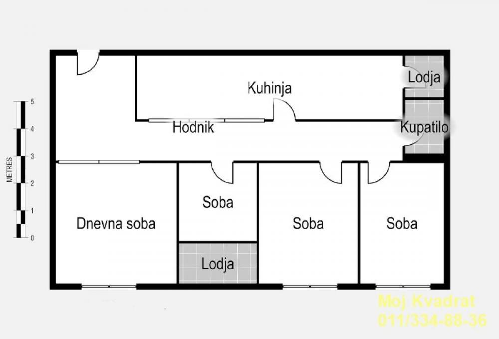 Stan na prodaju u Beogradu, Banjica, troiposoban, 75m2, cena 246000 evra