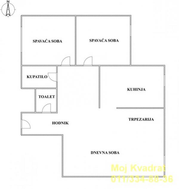 Stan na prodaju u Beogradu, Novi Beograd blok 70 (Kineski TC), trosoban, 74m2, cena 320000 evra