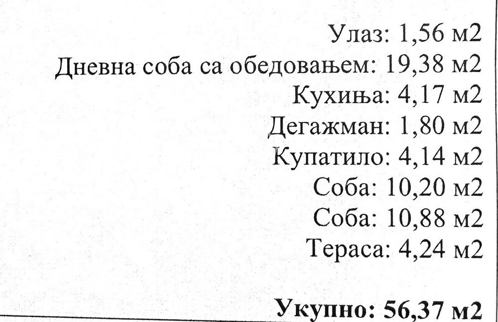 Stan na prodaju u Beogradu, Kaluđerica, jednoiposoban, 56m2, cena 111520 evra