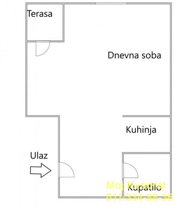 Stan na prodaju u Beogradu, Karaburma 2, jednosoban, 30m2, cena 99900 evra