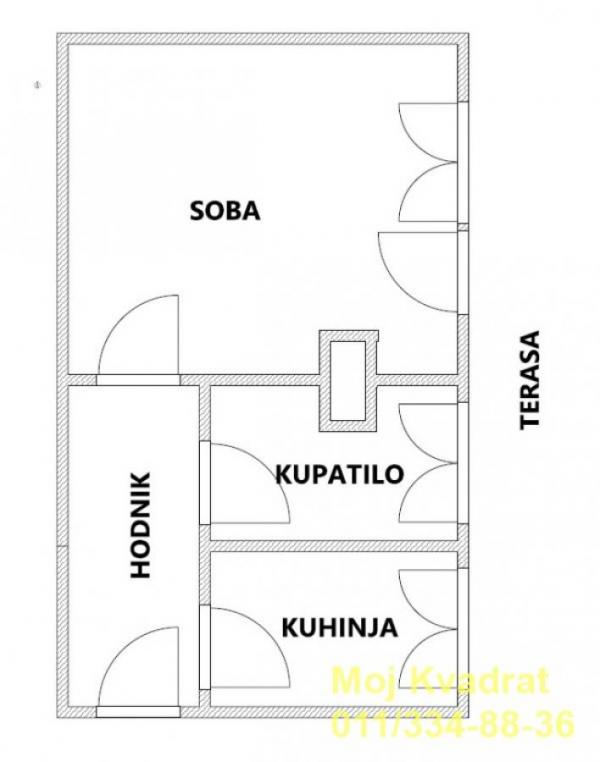 Stan na prodaju u Beogradu, Novi Beograd blok 21 (10. gimnazija), jednosoban, 29m2, cena 155000 evra