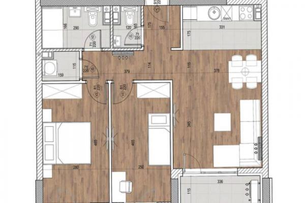 Stan na prodaju u Beogradu, Tošin bunar, trosoban, 65m2, cena 265000 evra