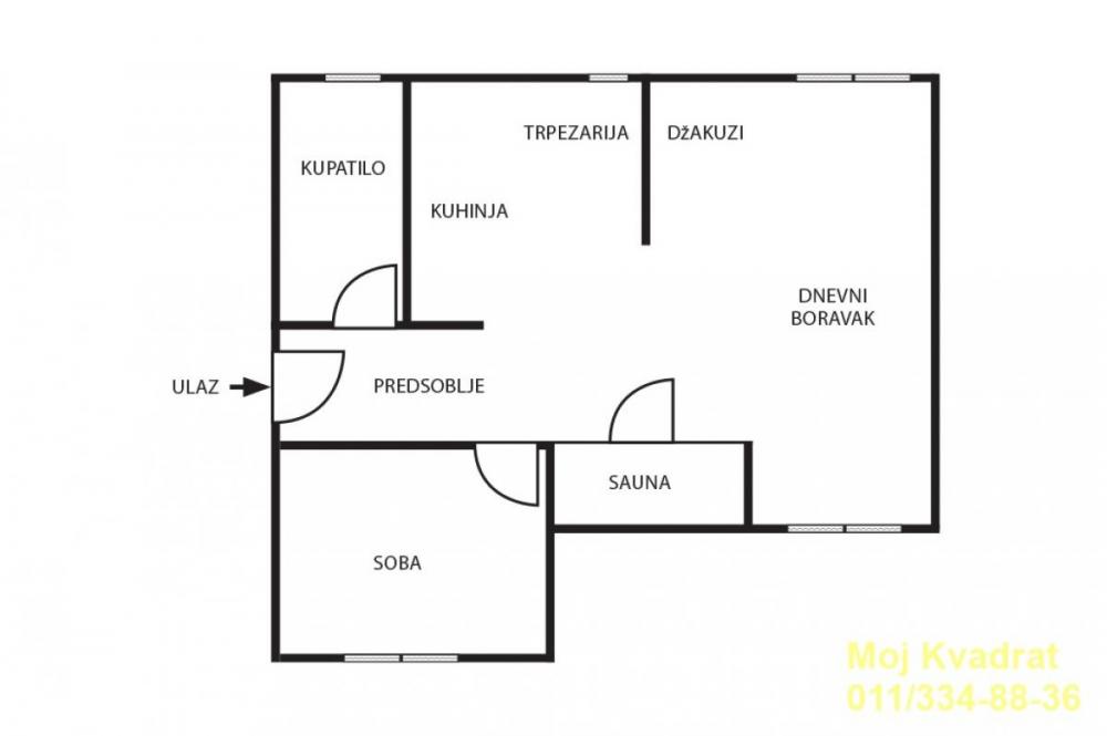 Stan na prodaju u Beogradu, Mirijevo, dvosoban, 44m2, cena 169000 evra