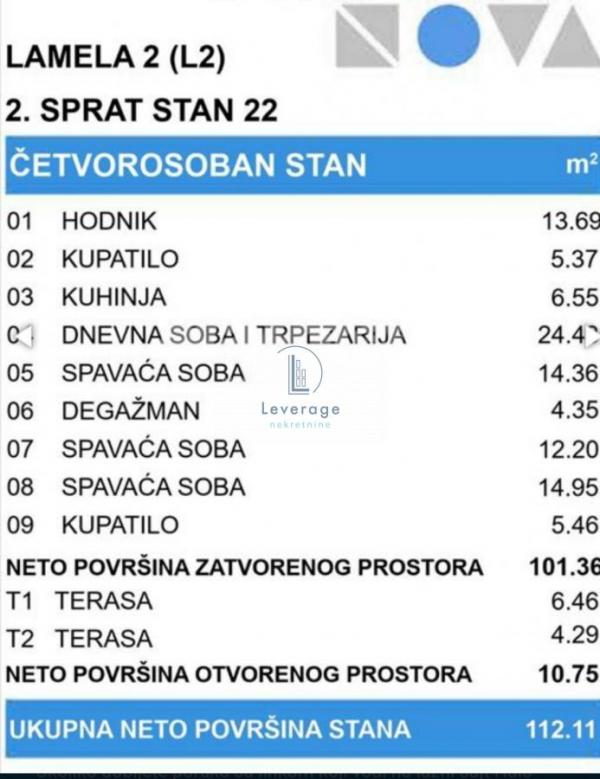 Stan na prodaju u Beogradu, Zemun, cetvorosoban, 112m2, cena 318700 evra