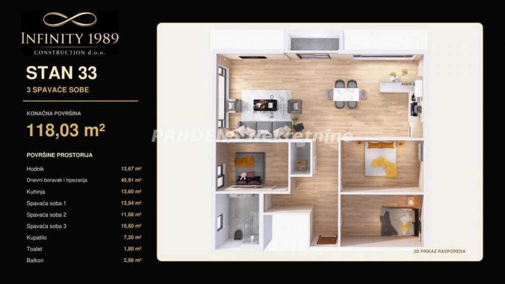 Stan na prodaju u Beogradu, Obrenovac, cetvorosoban, 118m2, cena 204000 evra