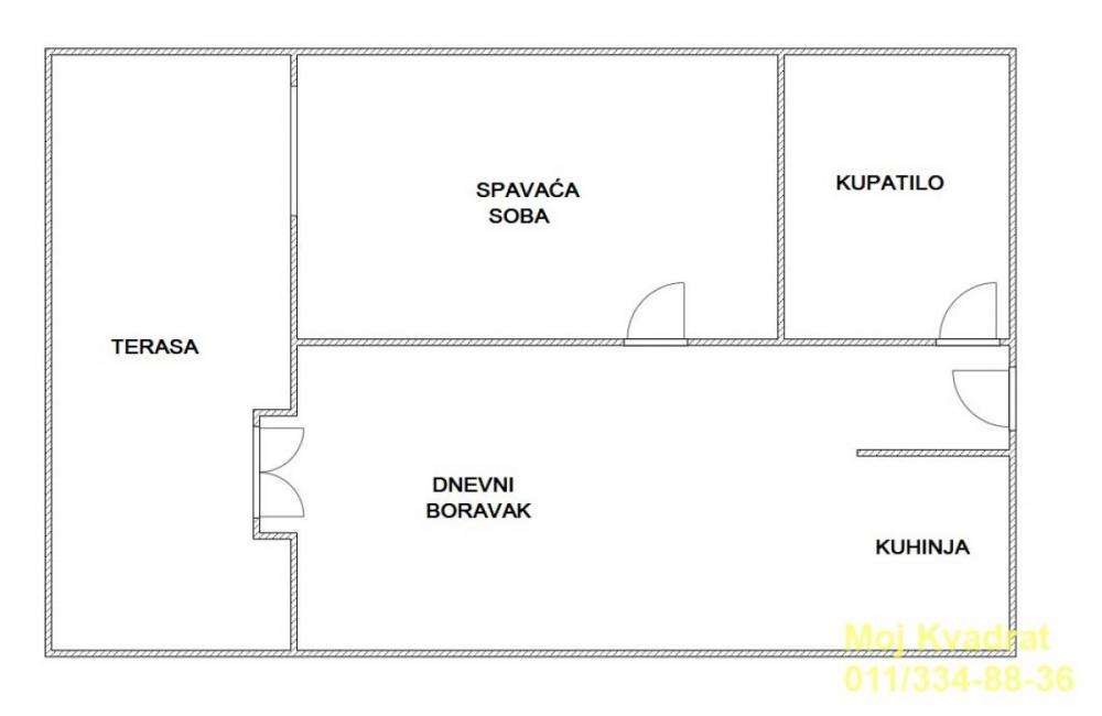 Stan na prodaju u Beogradu, Čubura, jednoiposoban, 42m2, cena 170000 evra