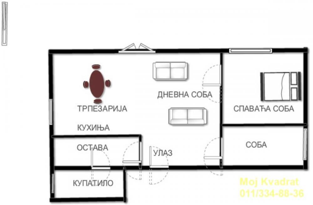 Stan na prodaju u Beogradu, Ada Huja, dvosoban, 46m2, cena 125000 evra