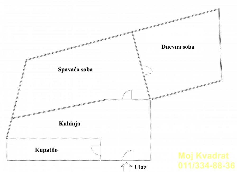 Stan na prodaju u Beogradu, Zemun Kej, dvosoban, 52m2, cena 180000 evra