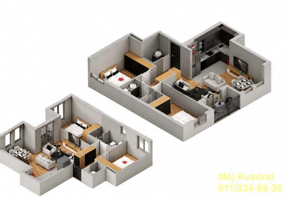 Stan na prodaju u Beogradu, Pašino brdo, dvoiposoban, 62m2, cena 252420 evra