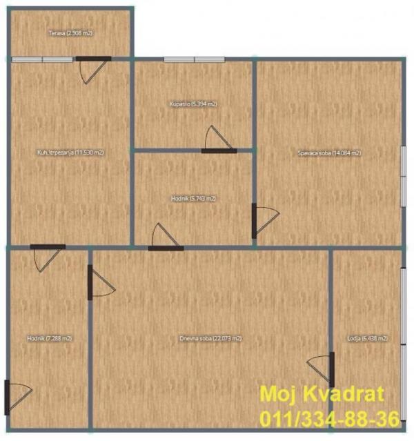 Stan na prodaju u Beogradu, Karaburma, dvosoban, 63m2, cena 173000 evra
