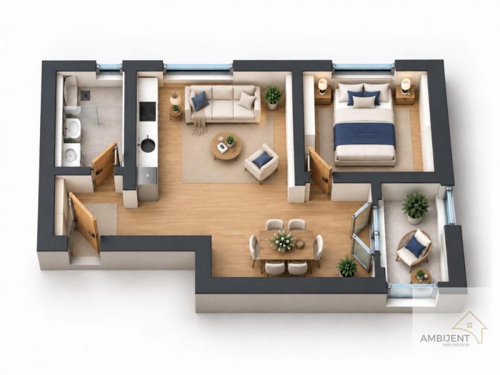 Stan na prodaju u Beogradu, Batajnica, dvosoban, 40m2, cena 87149 evra