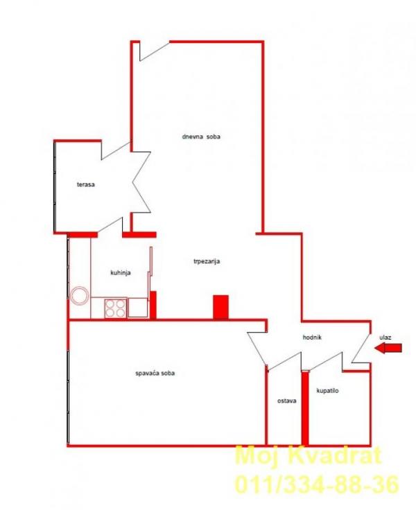 Stan na prodaju u Beogradu, Novi Beograd blok 70 (Kineski TC), dvosoban, 65m2, cena 239000 evra