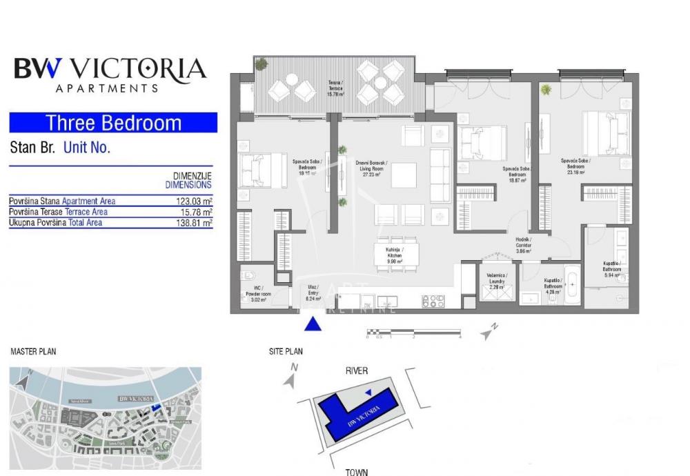 Stan na prodaju u Beogradu, Beograd na vodi, cetvorosoban, 139m2, cena 829700 evra