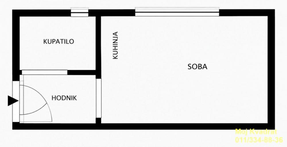 Stan na prodaju u Beogradu, Beograd (centar), jednosoban, 15m2, cena 120000 evra