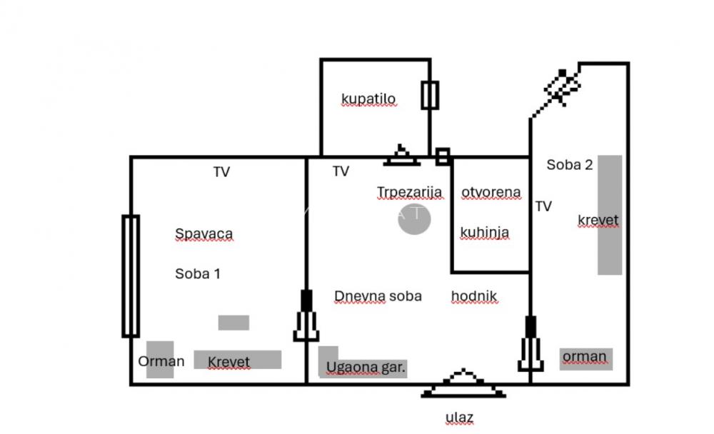 Stan na prodaju u Beogradu, Vukov spomenik, dvoiposoban, 50m2, cena 194000 evra