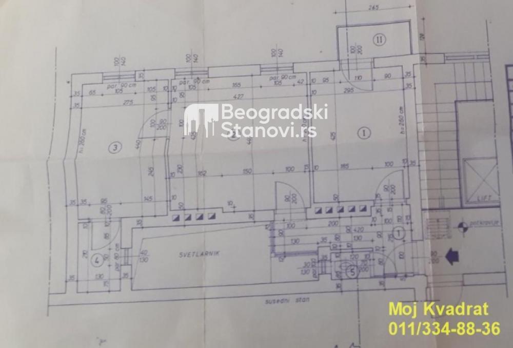 Stan na prodaju u Beogradu, Beograd (centar), dvosoban, 57m2, cena 300000 evra