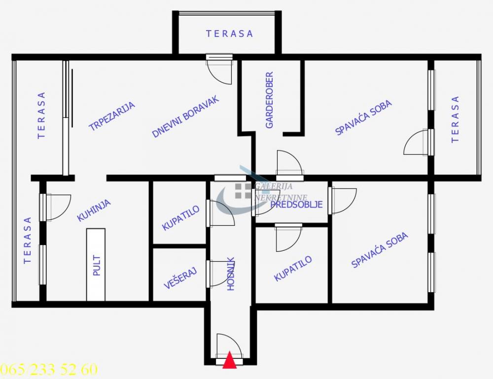Stan na prodaju u Beogradu, Novi Beograd, trosoban, 106m2, cena 399000 evra