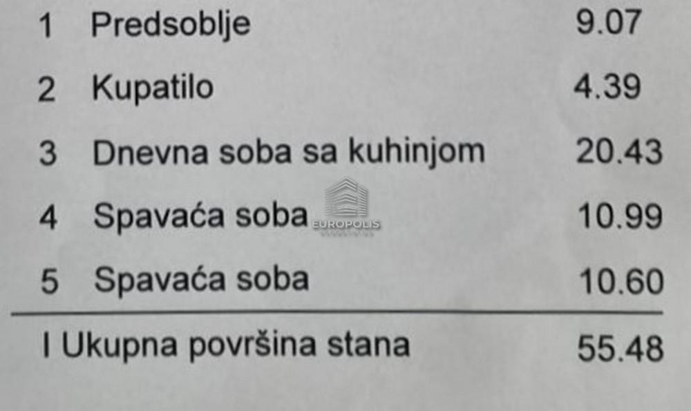 Stan na prodaju u Beogradu, Zemun, dvoiposoban, 55m2, cena 93375 evra