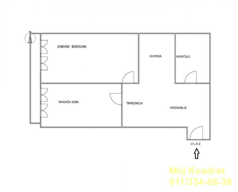 Stan na prodaju u Beogradu, Južni bulevar, jednoiposoban, 40m2, cena 160000 evra