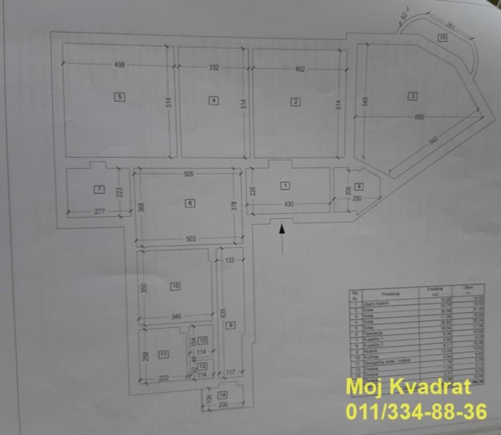 Stan na prodaju u Beogradu, Slavija, 171m2, cena 580000 evra