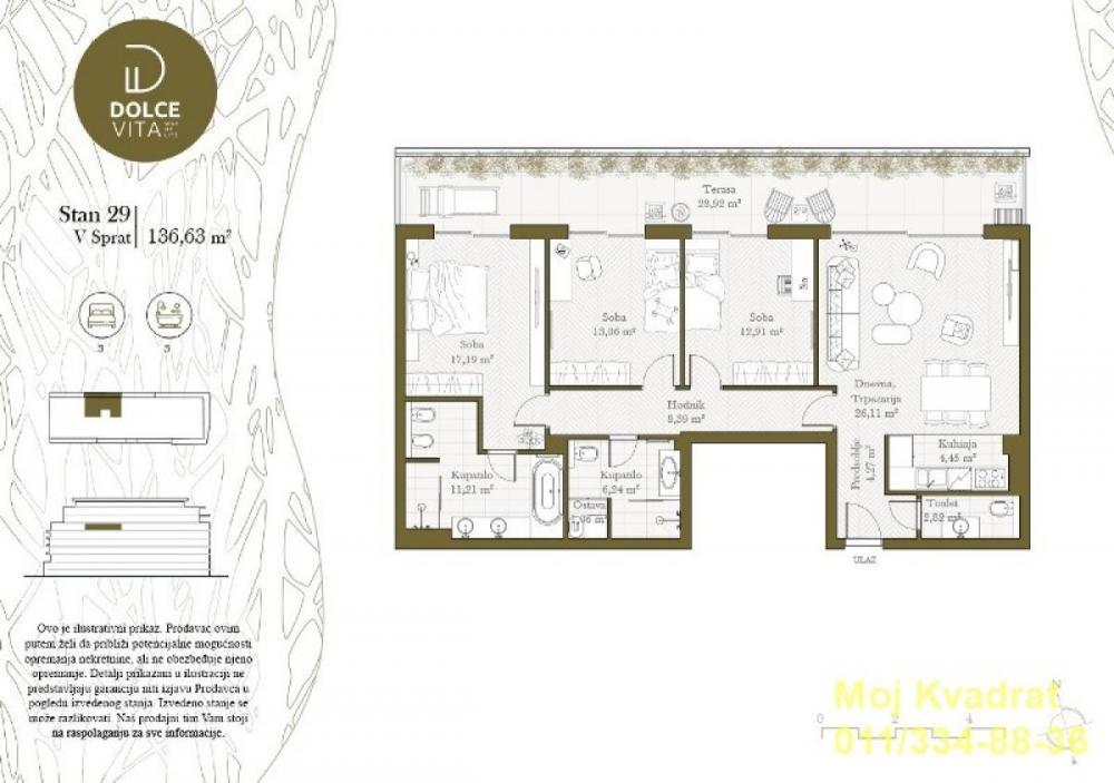 Stan na prodaju u Beogradu, Tošin bunar, cetvorosoban, 137m2, cena 576324 evra