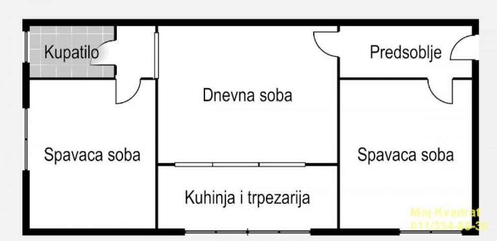 Stan na prodaju u Beogradu, Tašmajdan, trosoban, 62m2, cena 220000 evra