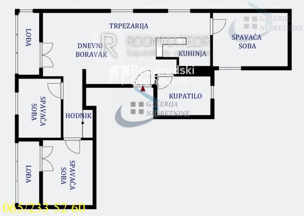Stan na prodaju u Beogradu, Palilula, cetvorosoban, 103m2, cena 239000 evra