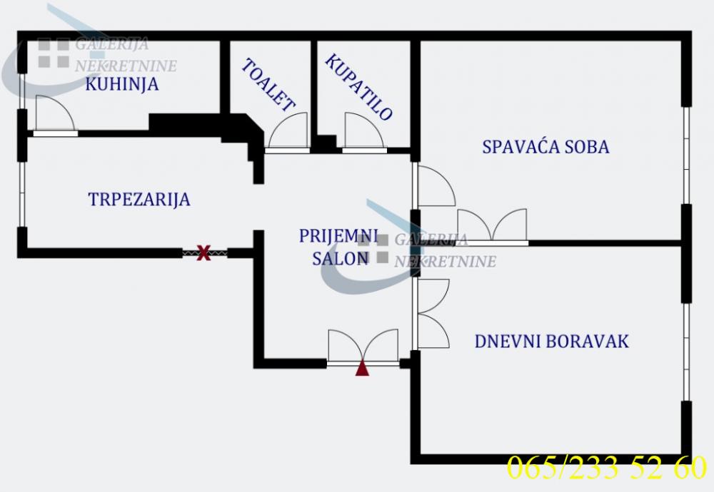 Stan na prodaju u Beogradu, Krunski venac, dvoiposoban, 66m2, cena 297000 evra