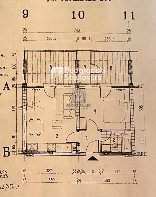 Stan na prodaju u Beogradu, Konjarnik, dvosoban, 52m2, cena 120000 evra