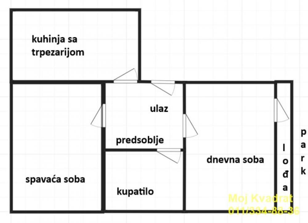 Stan na prodaju u Beogradu, Retenzija blok 9B, dvosoban, 65m2, cena 199000 evra