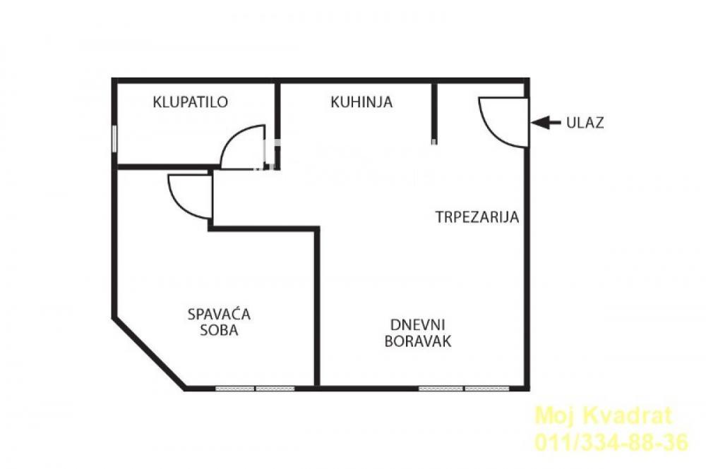 Stan na prodaju u Beogradu, Cvetanova ćuprija, jednoiposoban, 37m2, cena 74000 evra